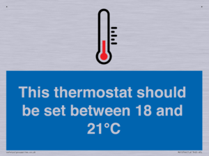 This thermostat should be set between 18 and 21°C
